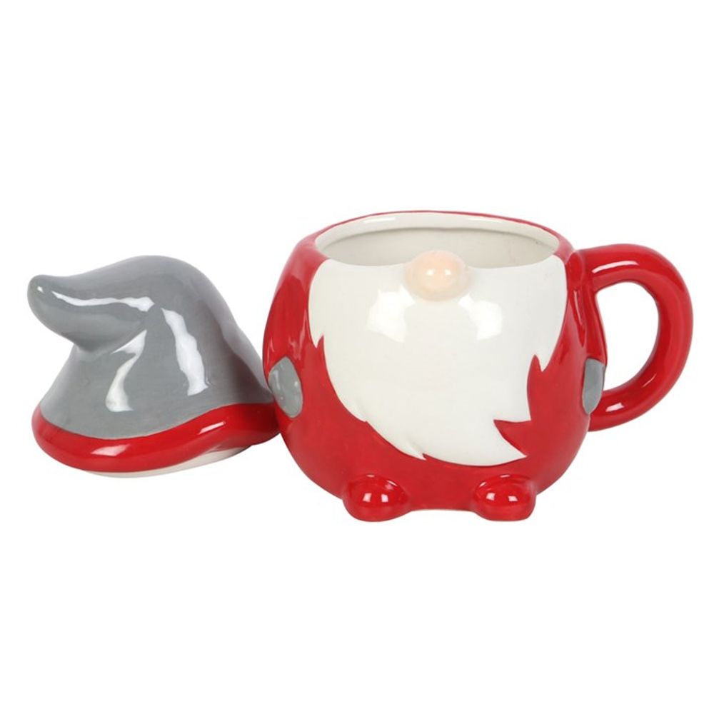 Red and Grey Gonk Lidded Christmas Mug