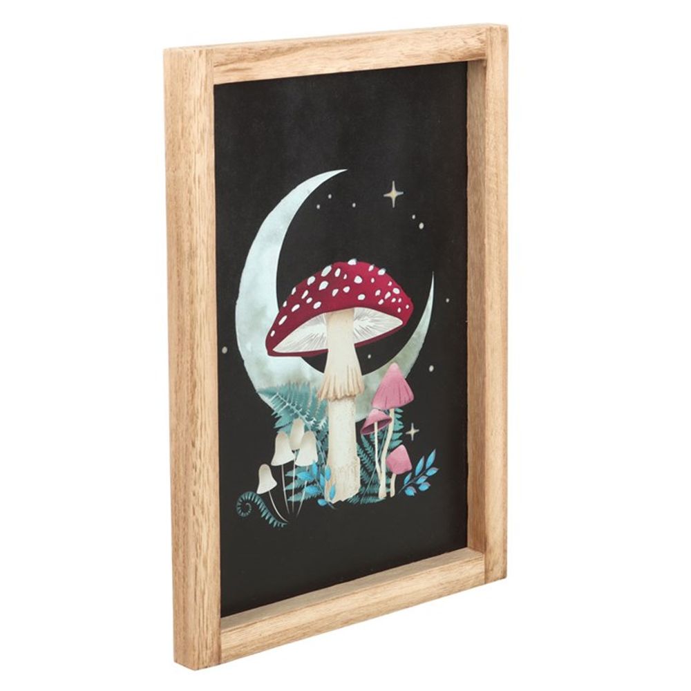 Dark Forest Mushroom Framed Wall Print