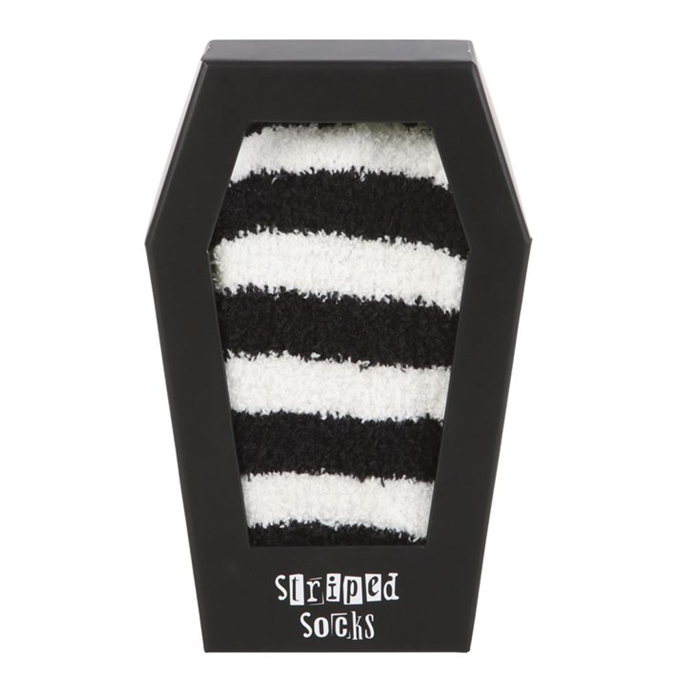 Striped Socks in Coffin Shaped Gift Box