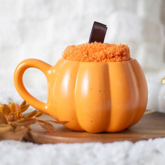 Pumpkin Shaped Mug and Socks Gift Set - Due Back End May 2025
