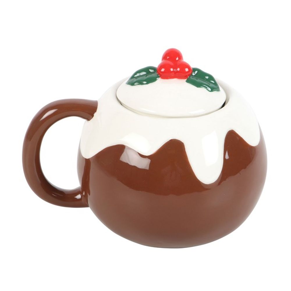 Christmas Pudding Shaped Mug with Lid