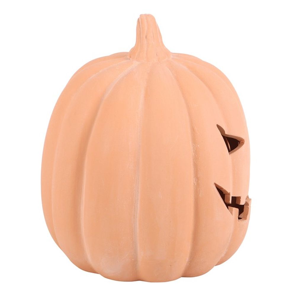 23cm Terracotta Pumpkin Ornament (Indoor/Outdoor Use)