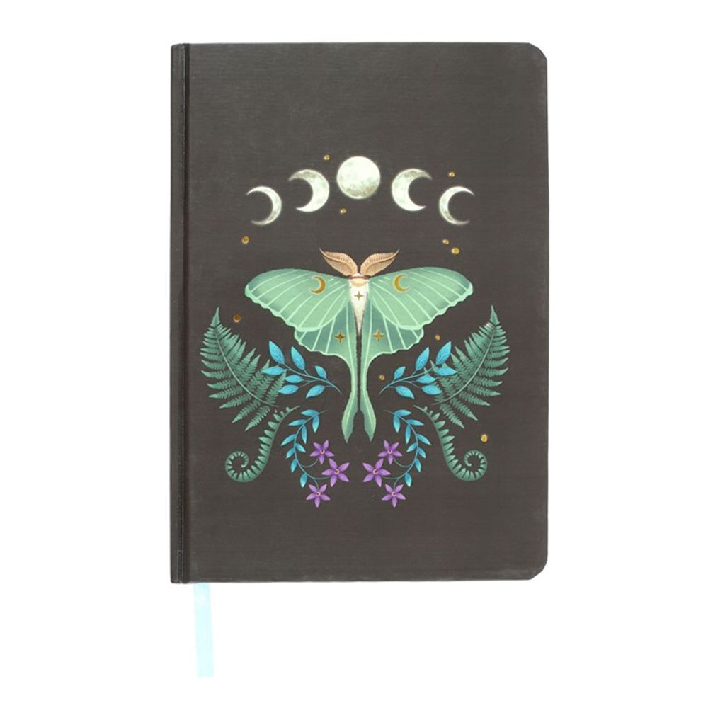 Dark Forest: Luna Moth A5 Notebook (Lined)
