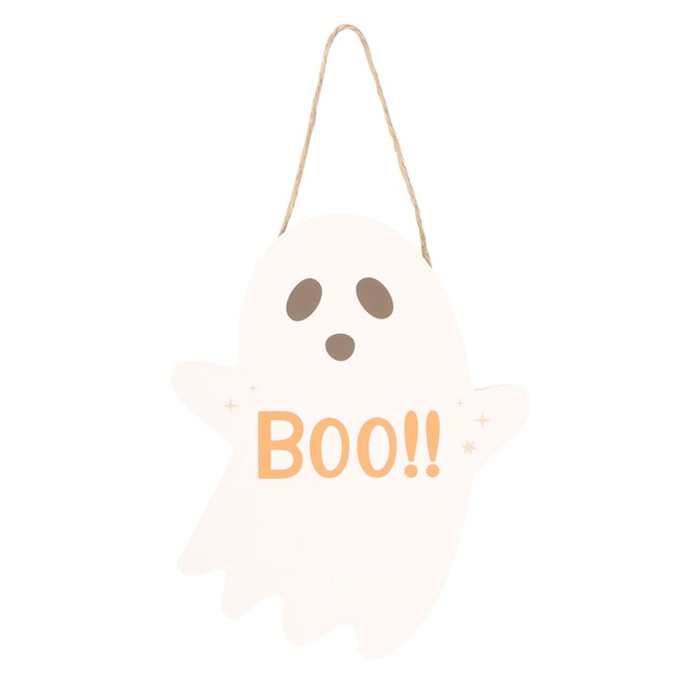 20cm Ghost Shaped Hanging Halloween Sign