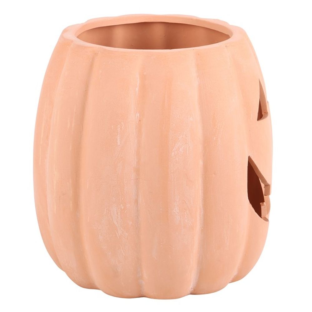 25cm Terracotta Halloween (Tealight) Pumpkin Decoration