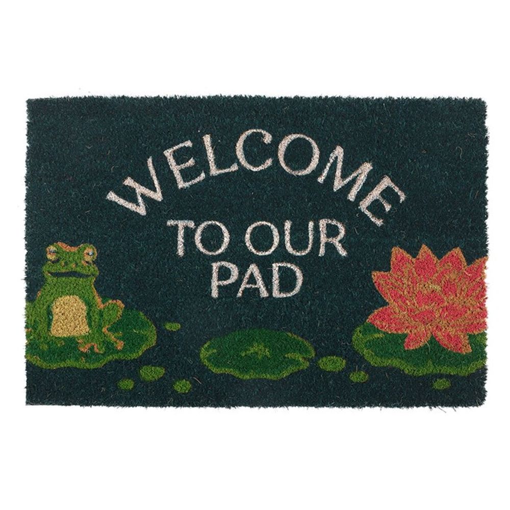'Welcome to Our Pad' Frog Doormat