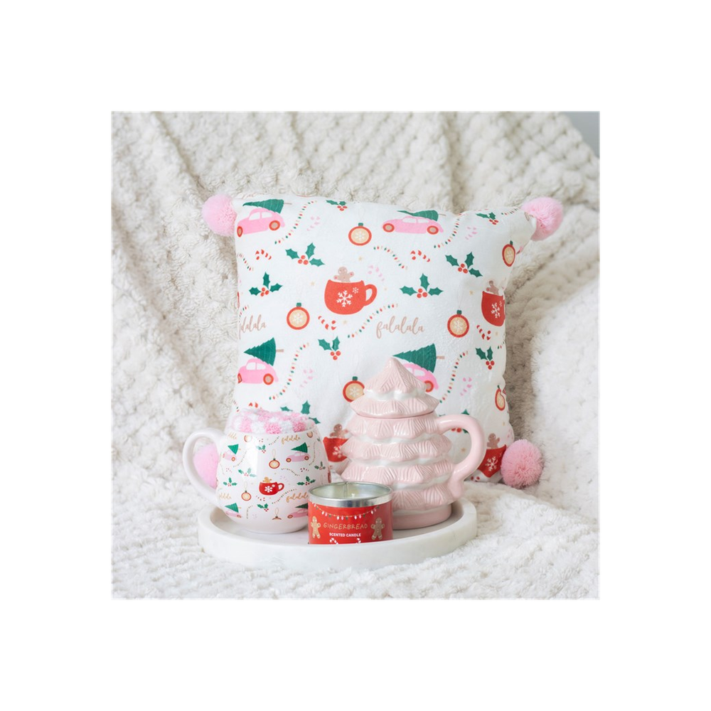 Pink (Sugar Plum) Christmas Tree Shaped Mug