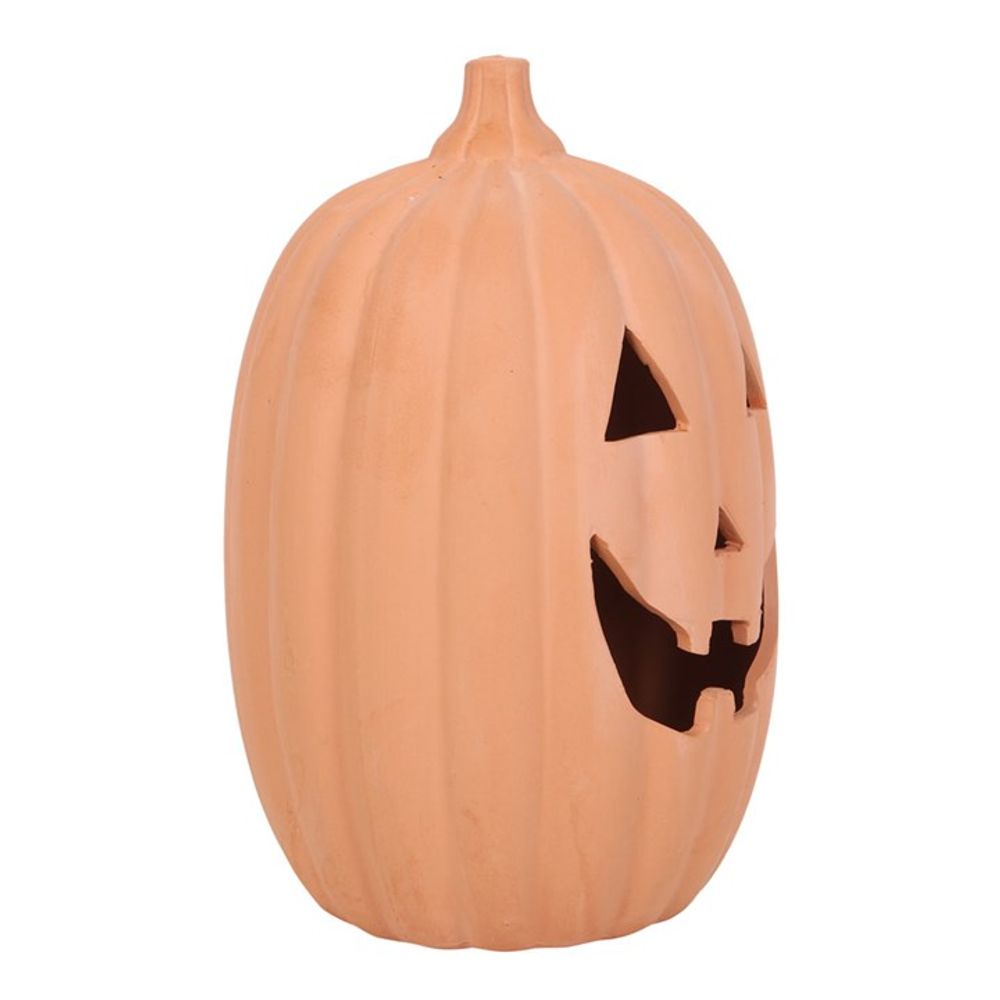 30cm Terracotta Halloween (Tealight) Pumpkin Ornament