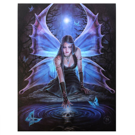 19x25cm 'Immortal Flight' (Fairy) Canvas Plaque by Anne Stokes