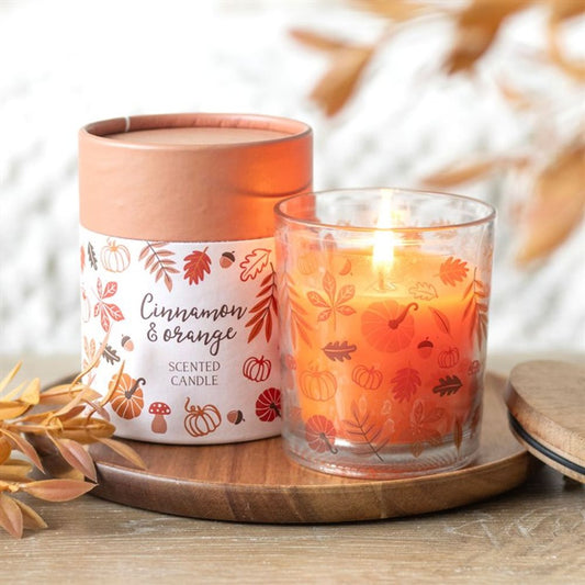 Autumn Leaves - Cinnamon & Orange Scented Candle