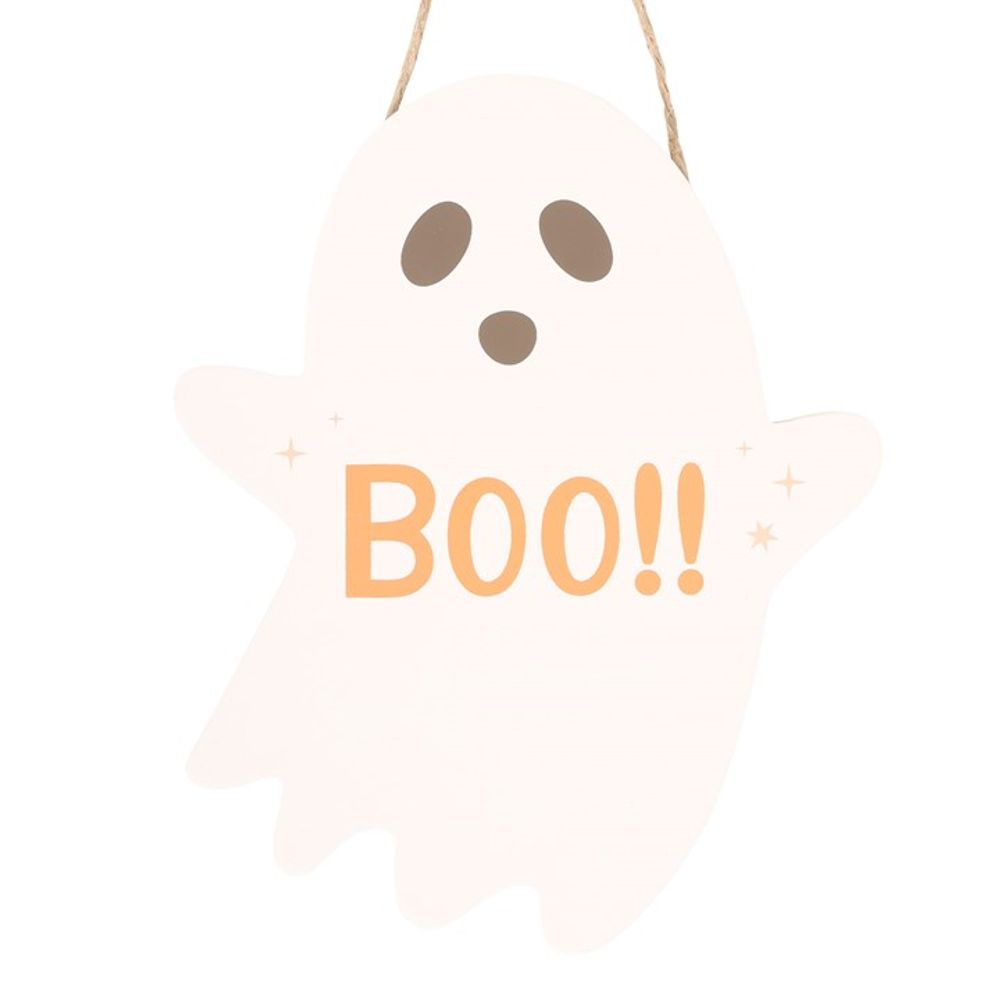 20cm Ghost Shaped Hanging Halloween Sign