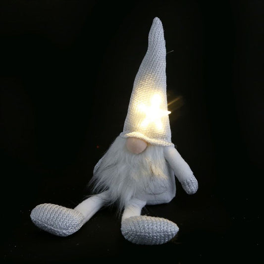 Sitting Christmas Santa Gonk with LED Star (42cm)