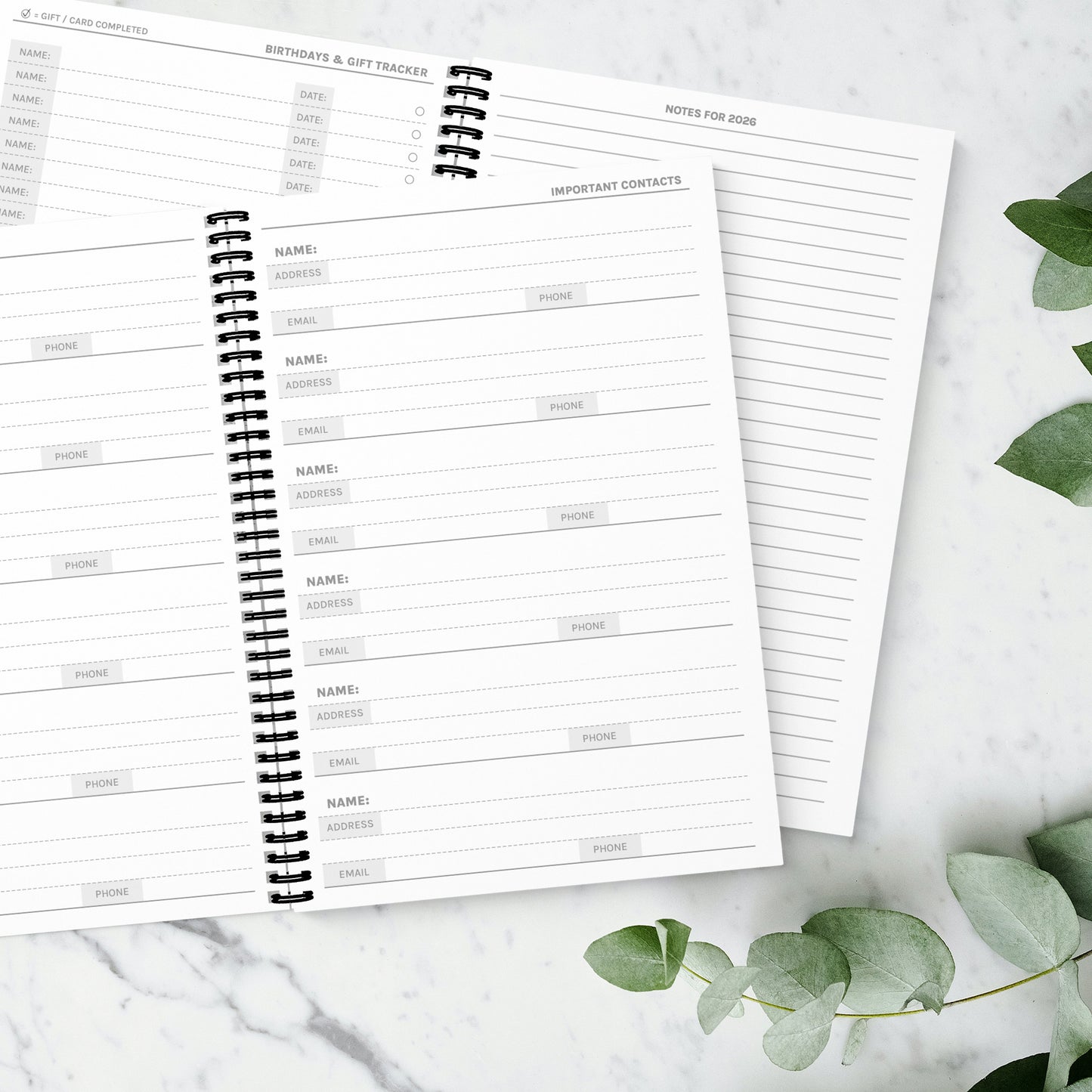 12 Month Diary - Painted Dachshund (Dog) - Choose the year