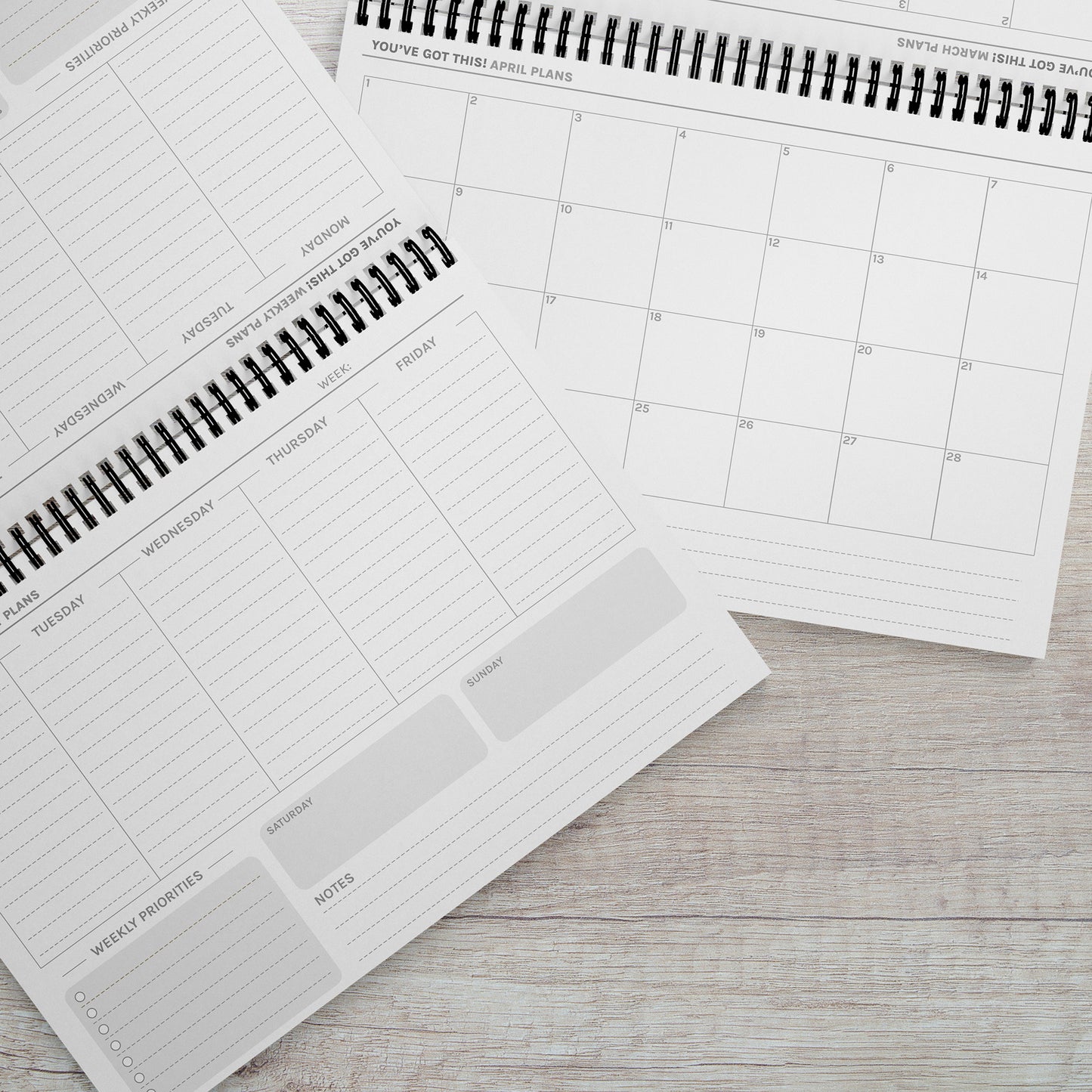 A4 Weekly Desk Planner (Undated) - Painted Dachshund (Dog)