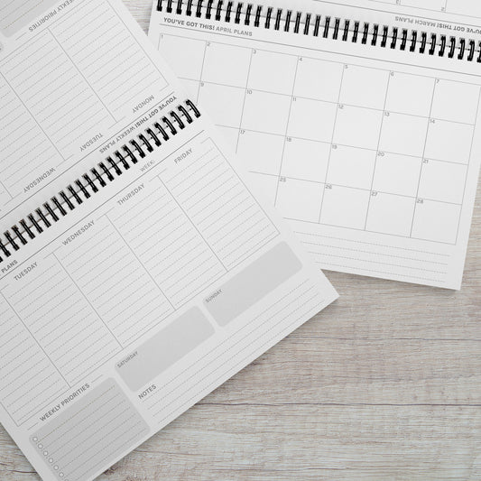 A4 Weekly Desk Planner (Undated) - Painted Dachshund (Dog)