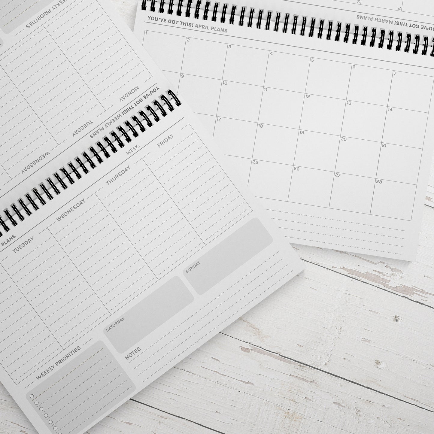 A4 Weekly Desk Planner (Undated) - Painted Dachshund (Dog)