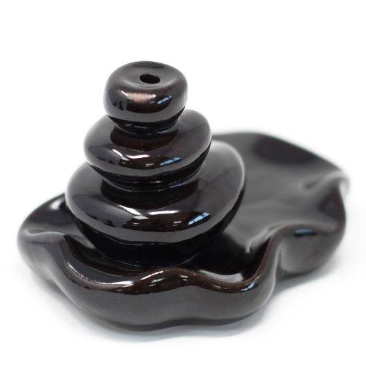Ceramic Backflow Incense Burner - Large Pebbles