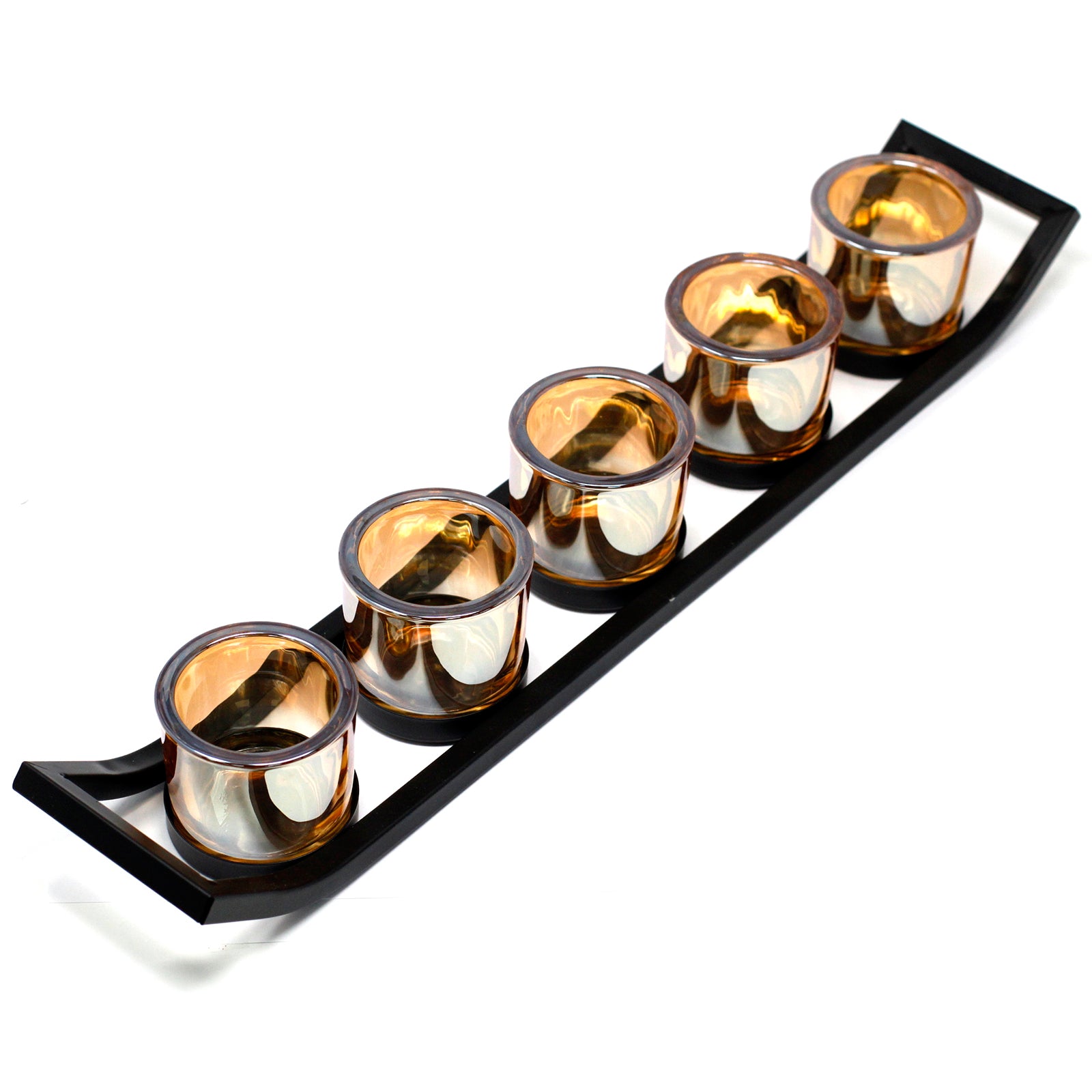Centrepiece Iron Votive Candle Holder 5 Cup Ledge The Sheep