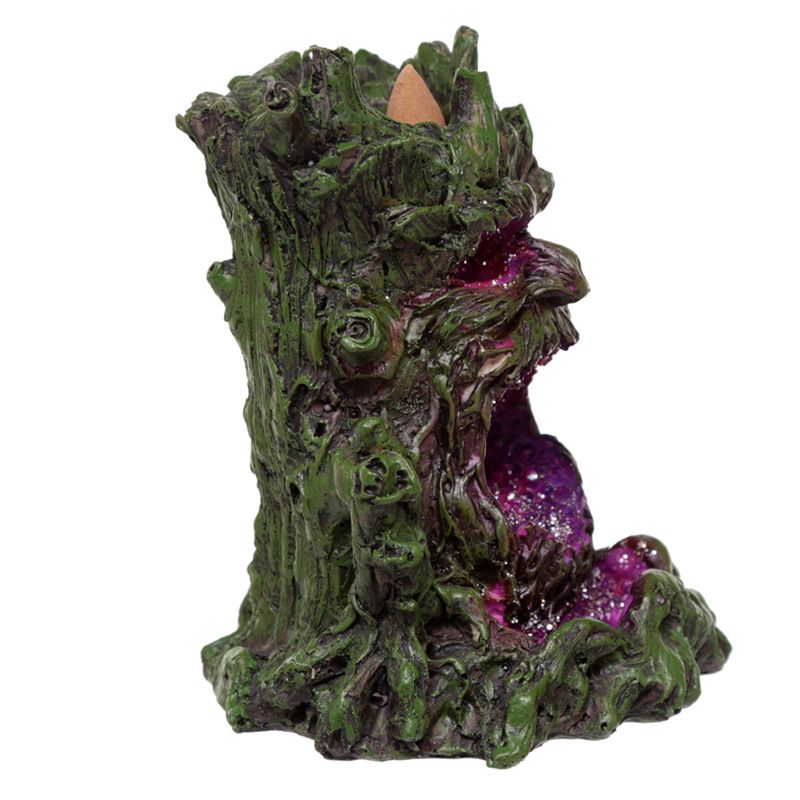 Crystal Green Man LED Backflow Incense Burner