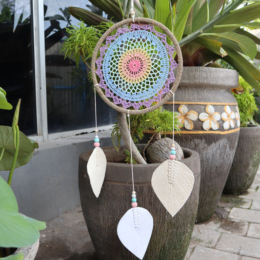 Hand Made Dream Catcher - Multi Colour Elemental Spirits (Large)