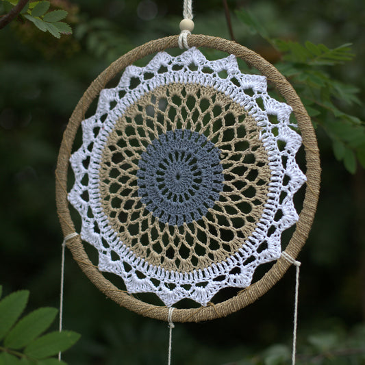 Hand Made Dream Catcher - Brown Elemental Spirits (Large)