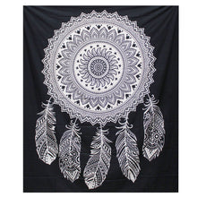 Cotton B&W Bedspread and/or Wall Hanging - Dreamcatcher (Double)