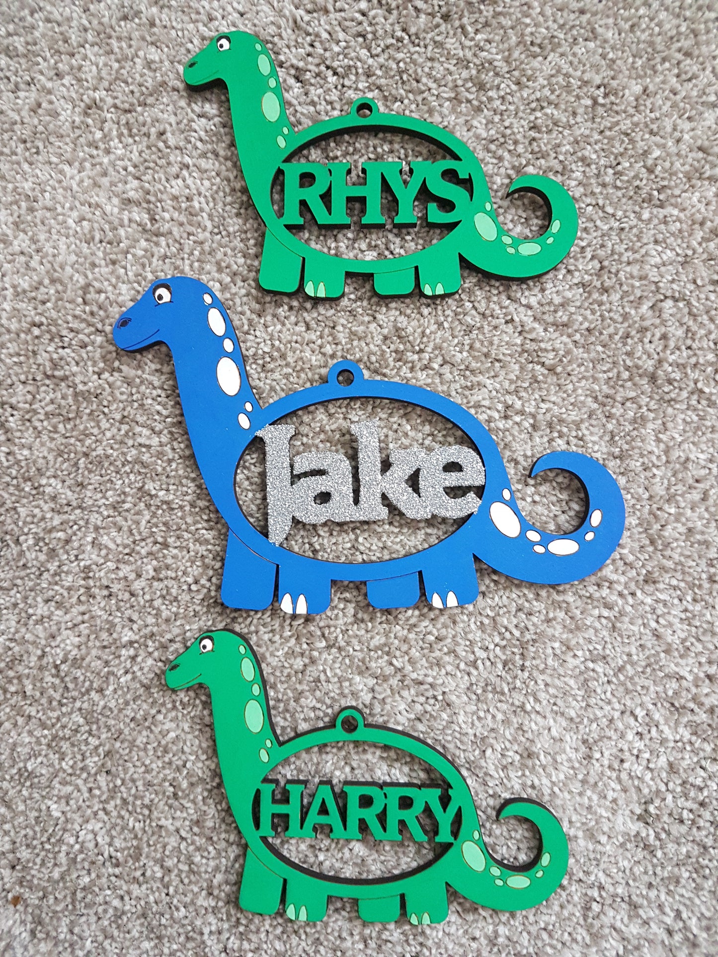 Personalised and Customisable Wooden Dinosaur Name Decoration