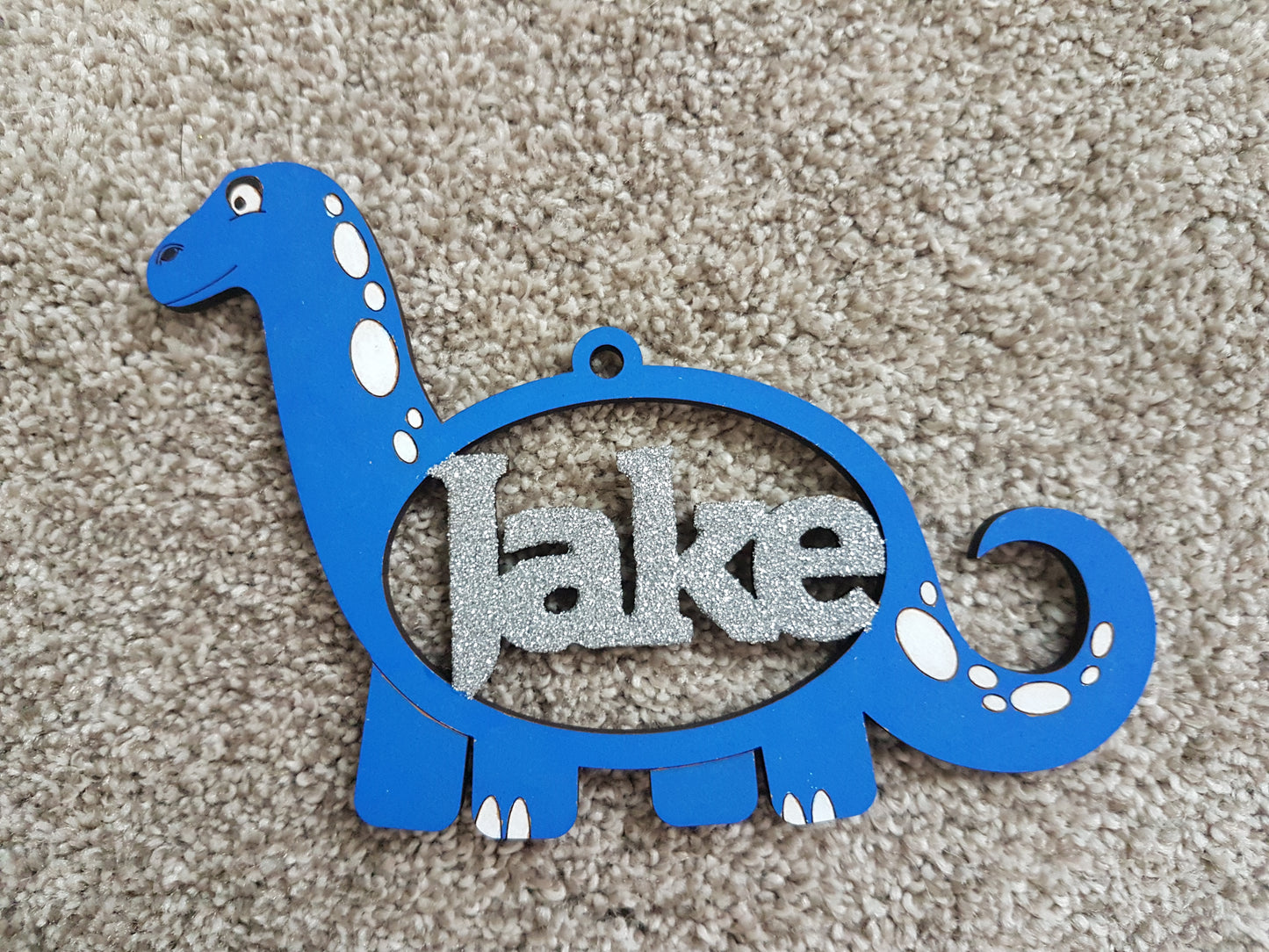 Personalised and Customisable Wooden Dinosaur Name Decoration