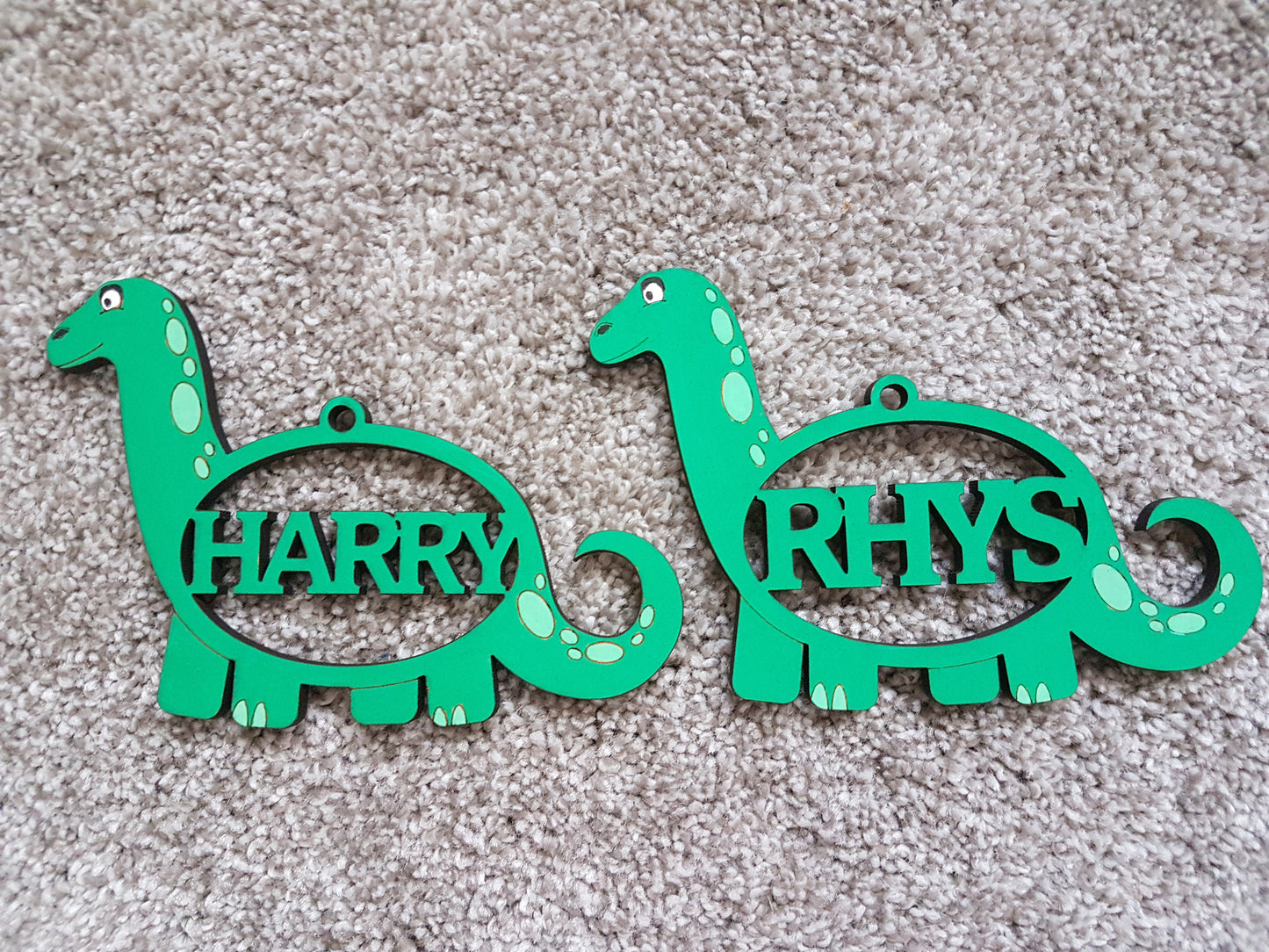 Personalised and Customisable Wooden Dinosaur Name Decoration