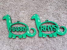 Personalised and Customisable Wooden Dinosaur Name Decoration
