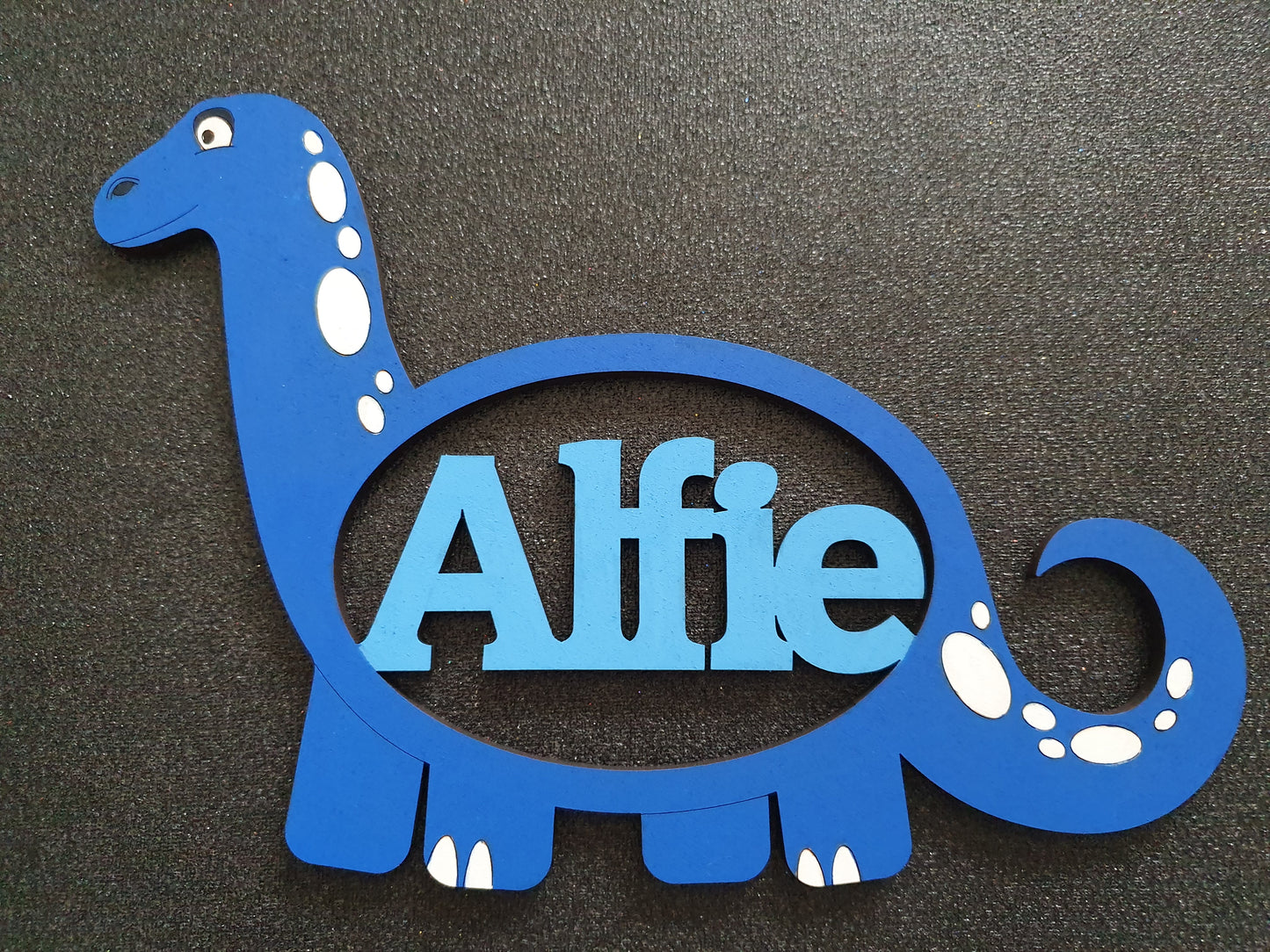 Personalised and Customisable Wooden Dinosaur Name Decoration