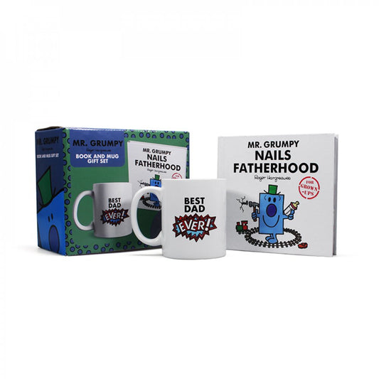 Mr Grumpy (Nails Fatherhood) - Mr Men Mug & Book Giftset