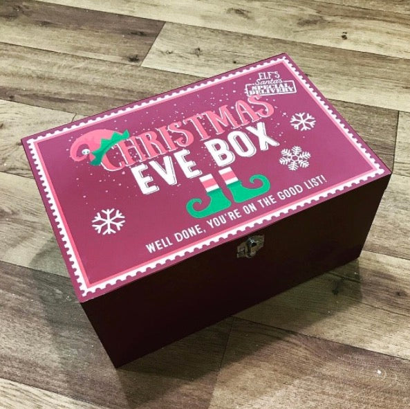 Wooden 'You're on the Good List' Christmas Eve Box