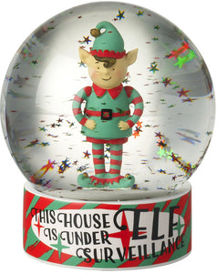 Christmas Elf Surveillance Snowglobe