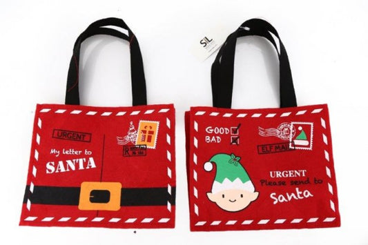 Reduced to Clear: Christmas Felt Bag - Two Designs Available