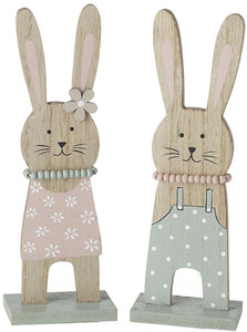 Pastel Wooden Bunny - Perfect Easter Decoration
