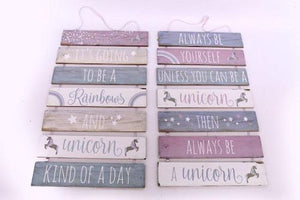 Seven Tier Wooden Unicorn Plaque - Choice of two designs