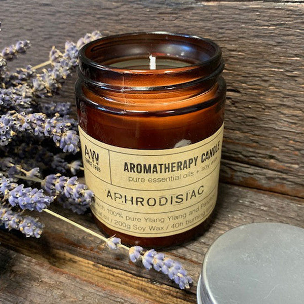 Aromatherapy Soy Wax Candle - Aphrodisiac (Ylang Ylang and Patchouli)