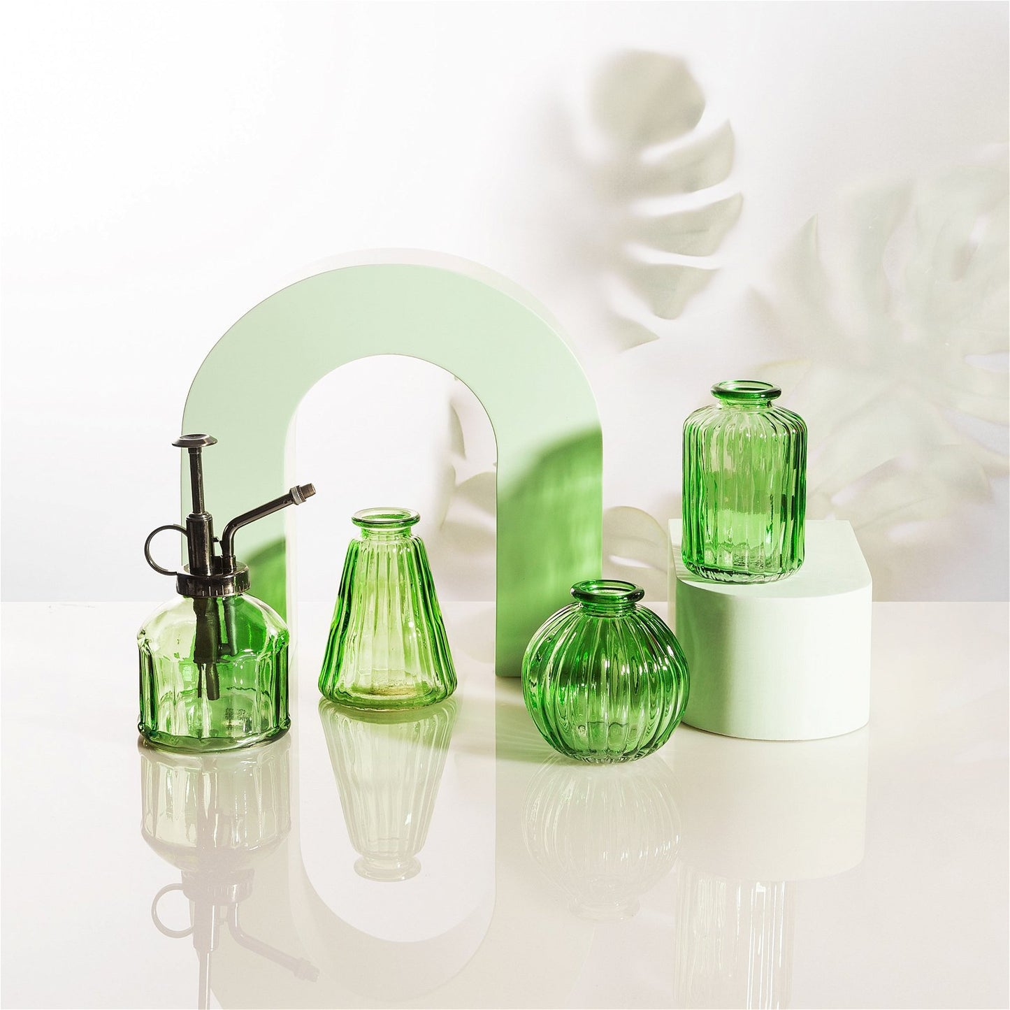 Botanical Style Glass Plant Mister - Green