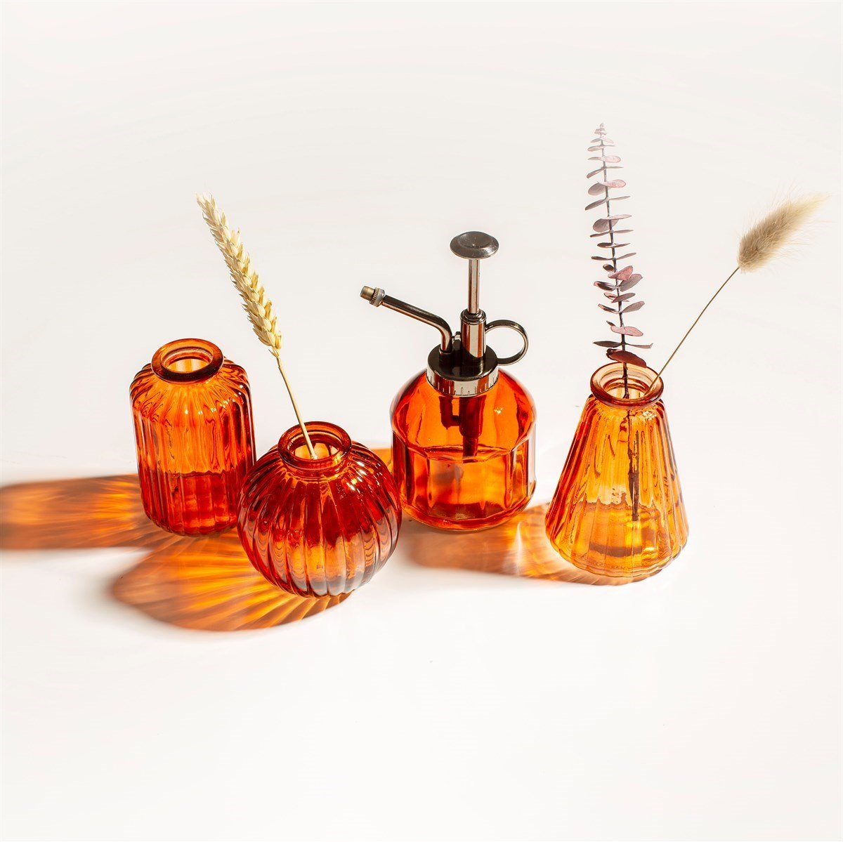 Botanical Style Glass Plant Mister - Amber