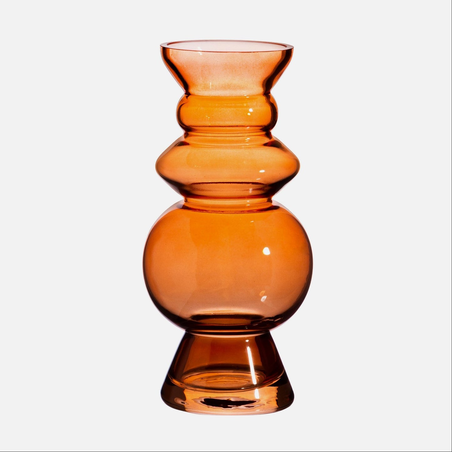 Selina Shape Dark Amber Glass Vase