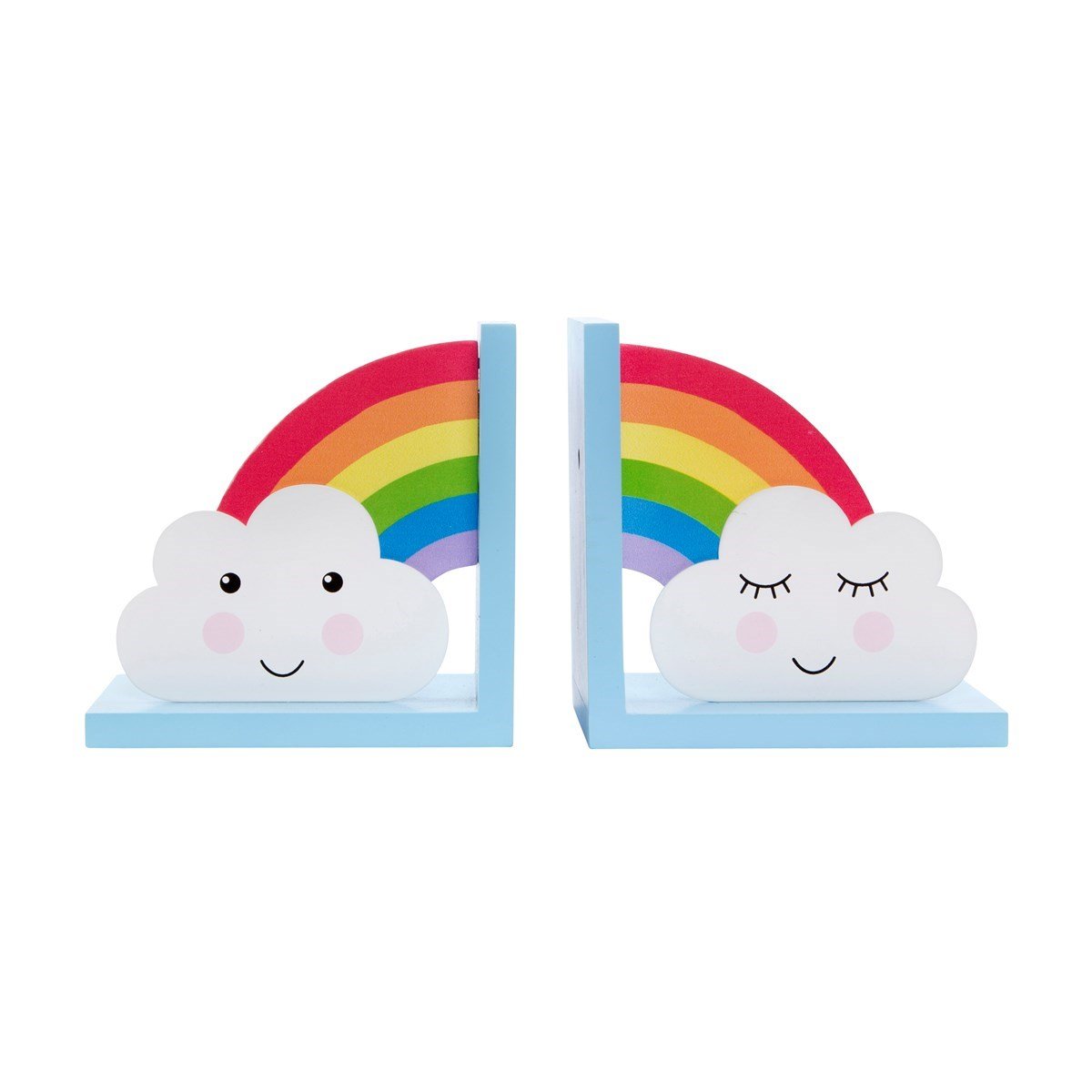 'Day Dreams' Rainbow and Clouds Bookends