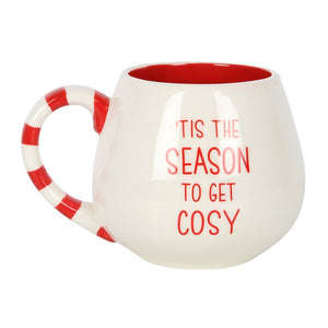 'Tis the Season to get Cosy' Rounded Mug - ideal for Christmas