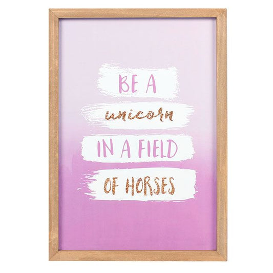 Reduced to Clear: Unicorn Motto 'Be a Unicorn' Framed Print