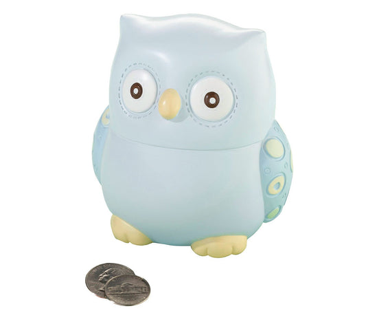 Lillian Rose Blue Owl Resin Money Box