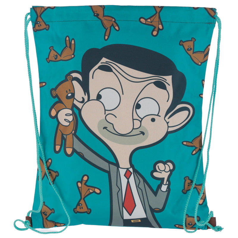 Mr Bean and Teddy Drawstring Bag