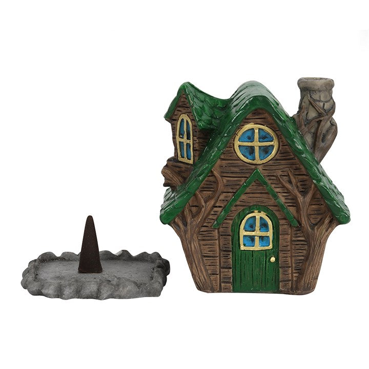 'Woody Lodge' (Fairy Cottage) Incense Cone Burner by Lisa Parker