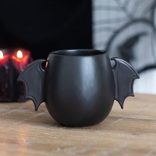 Bat Wing Rounded Mug (Great for Halloween)