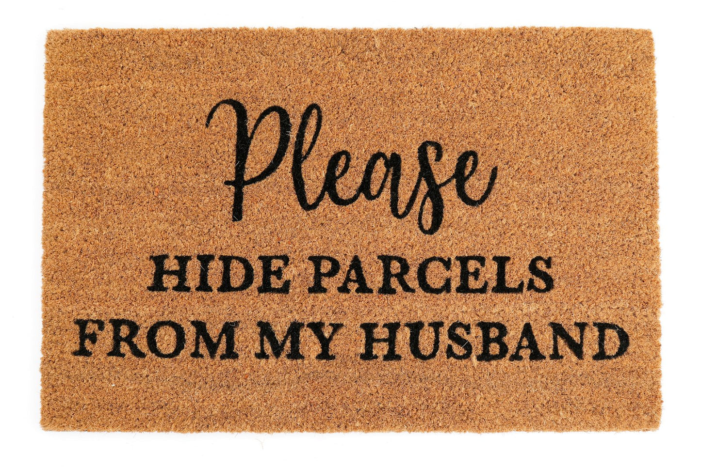 'Hide Parcels from Husband' Coir Doormat