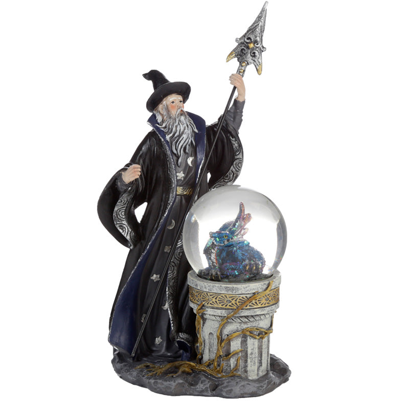 Spirit of the Sorcerer - Ice Dragon Wizard inc. Snow Globe/Waterball